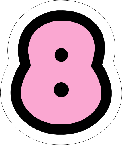 Numero-8-hellokitty-1 Topo de Bolo TOP Hello Kitty