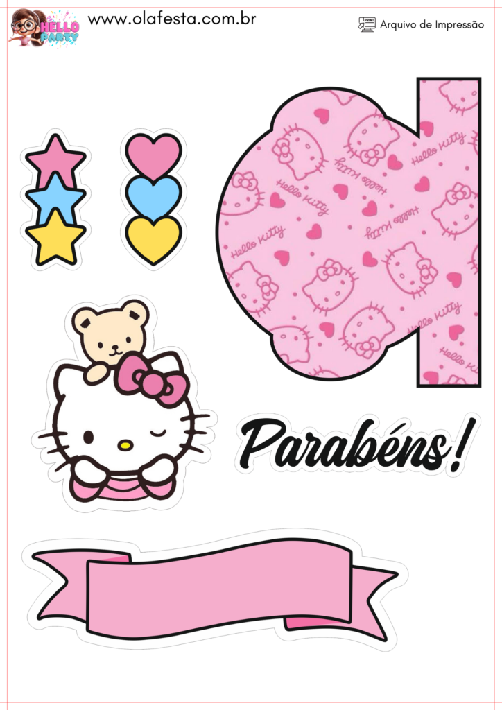 Topo-de-Bolos-Hello-Party-3-724x1024 Topo de Bolo TOP Hello Kitty